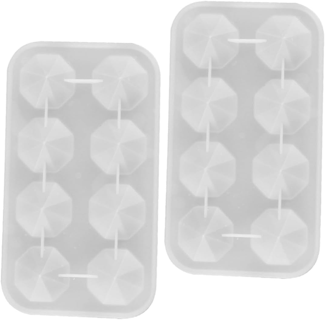 Veemoon 2pcs Crystal Glue Mold Silicone Moulds for Resin Home Decor Crafts Epoxy Resin Ornament Molds Gemstone Shape Jewelry Casting Silicone Ice Cube Tray