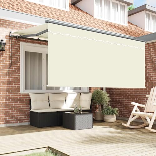 Auvent rétractable pare-soleil manuel avec toile polyester imperméabilisée de jardin