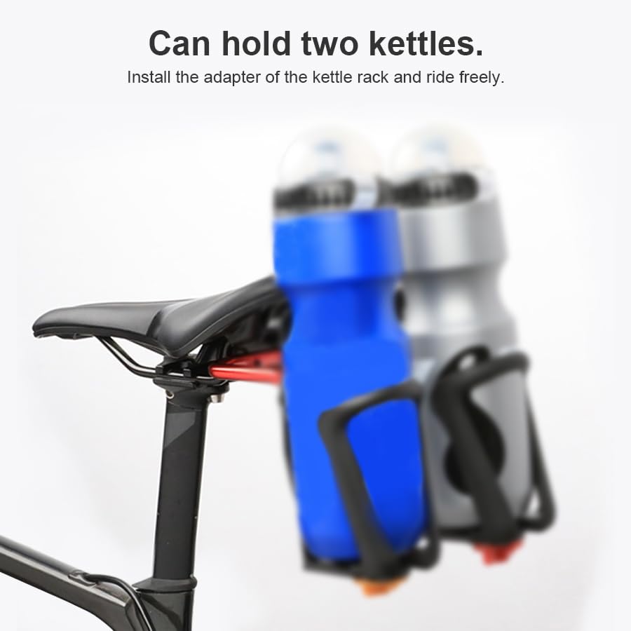 Double support de bouteille de selle vélo alu pour rando VTT - 5