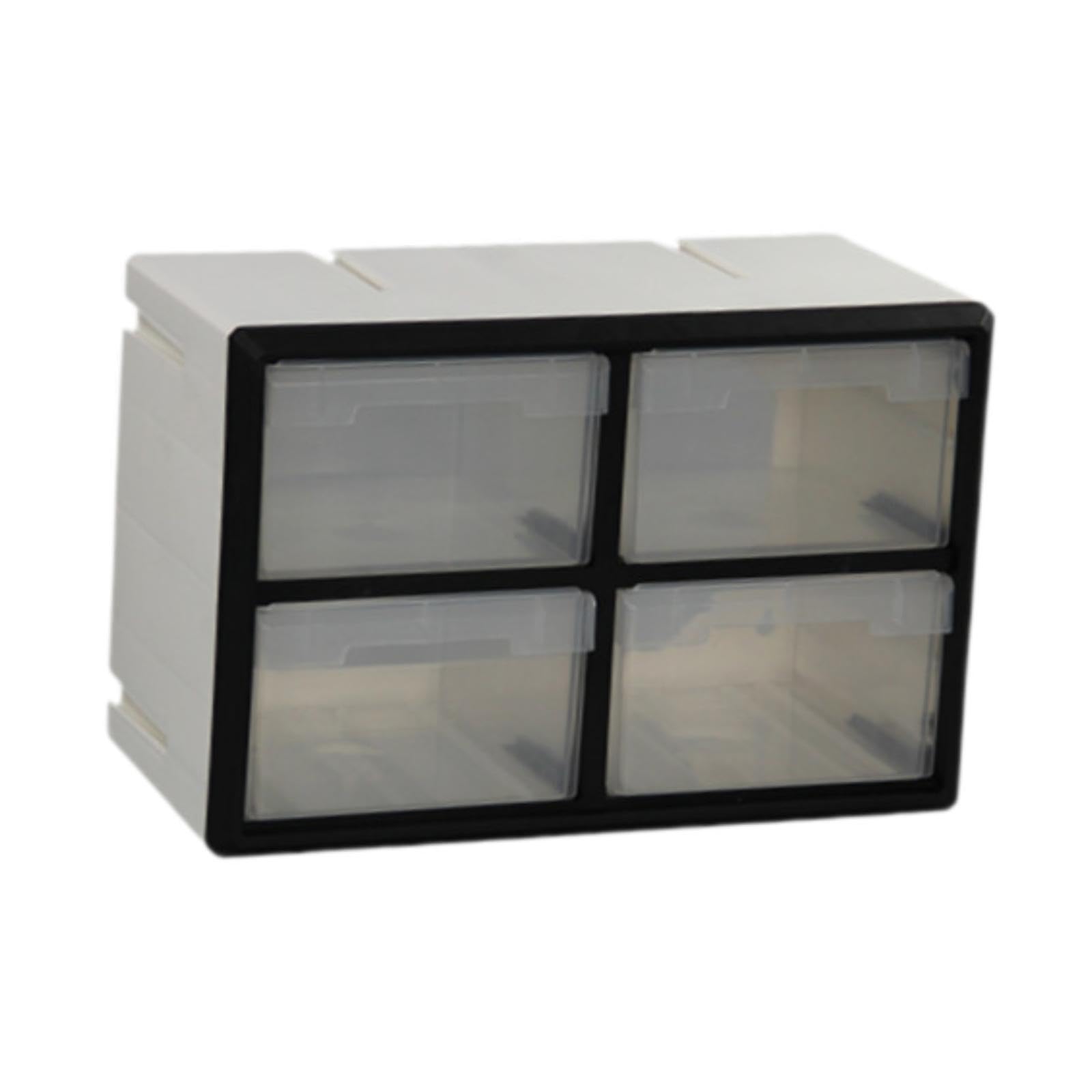 QIXCXAZ Garage Organization Adopts Stackable Tool Box Garage Organization Jewelry Screws Nuts Bolts Storing Small Parts In Drawer Storage Cabinet Jewelry, White, 4 drawers