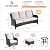 ovios Patio Furniture Set, 6 Piece Outdoor Wicker High Back Sofa with Swivel Rocking Chairs, Ottomans, Comfy Cushions, All Weather Conversation Set, Brown Rattan Beige