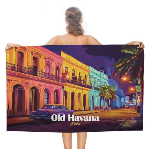 Serviette de plage compacte contre l'humidité Old Havana Cuba - 2