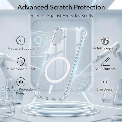 Image of Jkobi Shockproof Crystal-Clear Back Cover for Samsung Galaxy M17e (Magsafe Wireless Support | Drop & Camera Protection | Hard Polycarbonate)