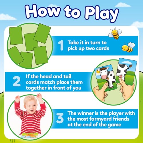 Image of Orchard Toys Animal Matching Memory Game - Educational Learning Toy for Kids 3-7 Years | Preschool Brain Development Activity | Cognitive Skills Building Game