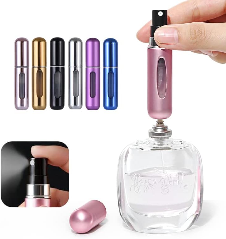 Sichumaria Portable Mini Refillable Perfume Atomizer Bottle Atomizer Travel Size Spray Bottles Accessories 5ml-1 Piece (Blue)