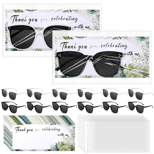 12 Pack Wedding Sunglasses Bulk Bridal Shower Bachelorette Party Gifts Wedding Party Favors for Guests(Eucalyptus)