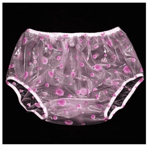 FUELIX Pantalones De Plástico para Adultos Incontinencia Calzoncillos Ropa Interior Lavable Pantalones Cubiertas De Pañales Impermeables Silenciosas Reutilizables C,L
