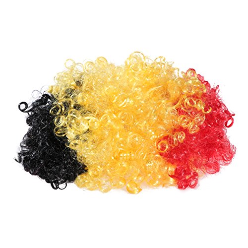 Peruca de fantasia de bandeira nacional para fantasia de peruca de palhaço de festa para adultos Cop