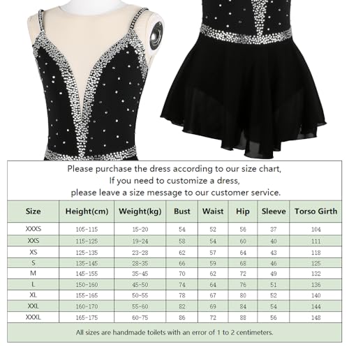 ZAGITOVA Vestido de patinação artística feminino para meninas saia patinação no gelo desempenho comp