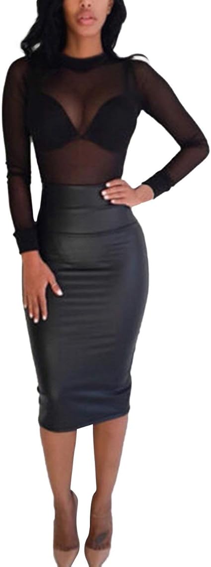 Maglia Sexy A Rete Donna - Top Trasparente Con Motivo Floreale, Maniche Lunghe, Festival - Foto 6