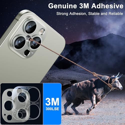 Image of Esanik Pack of 2 Camera Protection for iPhone 16 Pro /iPhone 16 Pro Max Camera Protection, Aluminium Alloy Lens Protection, Camera Screen Protector, Natural Titanium