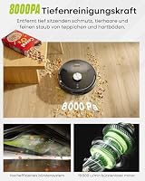 MONSGA Saugroboter mit Wischfunktion 8000PA & Absaugstation 4L Selbstentl – Ansicht 2