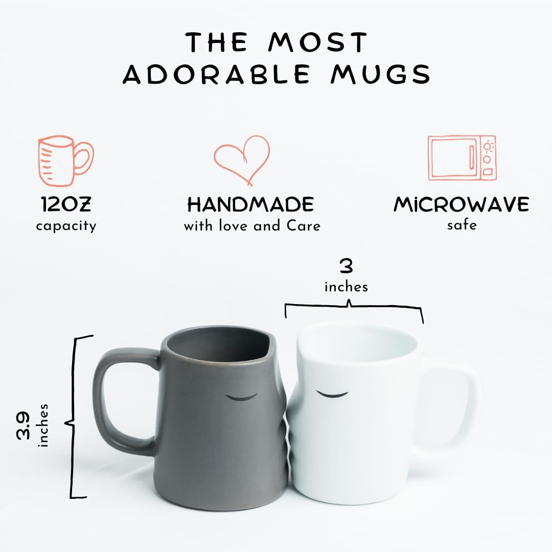 Occasionals Kissing Couple Mug Set, Wedding present for Couples, Engagement Gifts, Valentines Day, Cute Matching Couple Coffee Cups Bride and Groom Husband and Wife, His and Hers, Mr and Mrs - Image 4