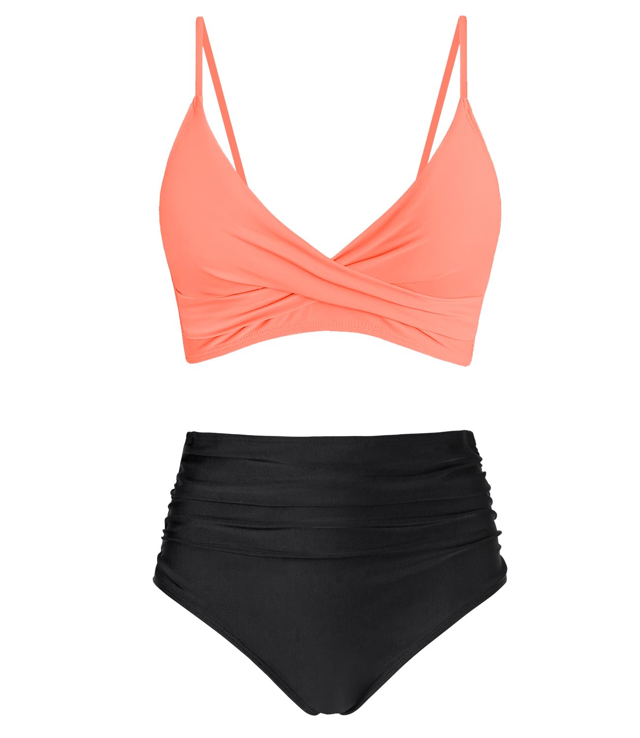 Amy Babe Women's High Waisted Bikini Sets Tummy Control Two Piece Swimsuit