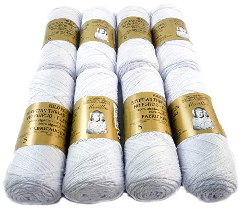 PACK 8 ZEPELINES Algodón perlé 100% egipcio mercerizado para DIY y tejer a mano labores de...