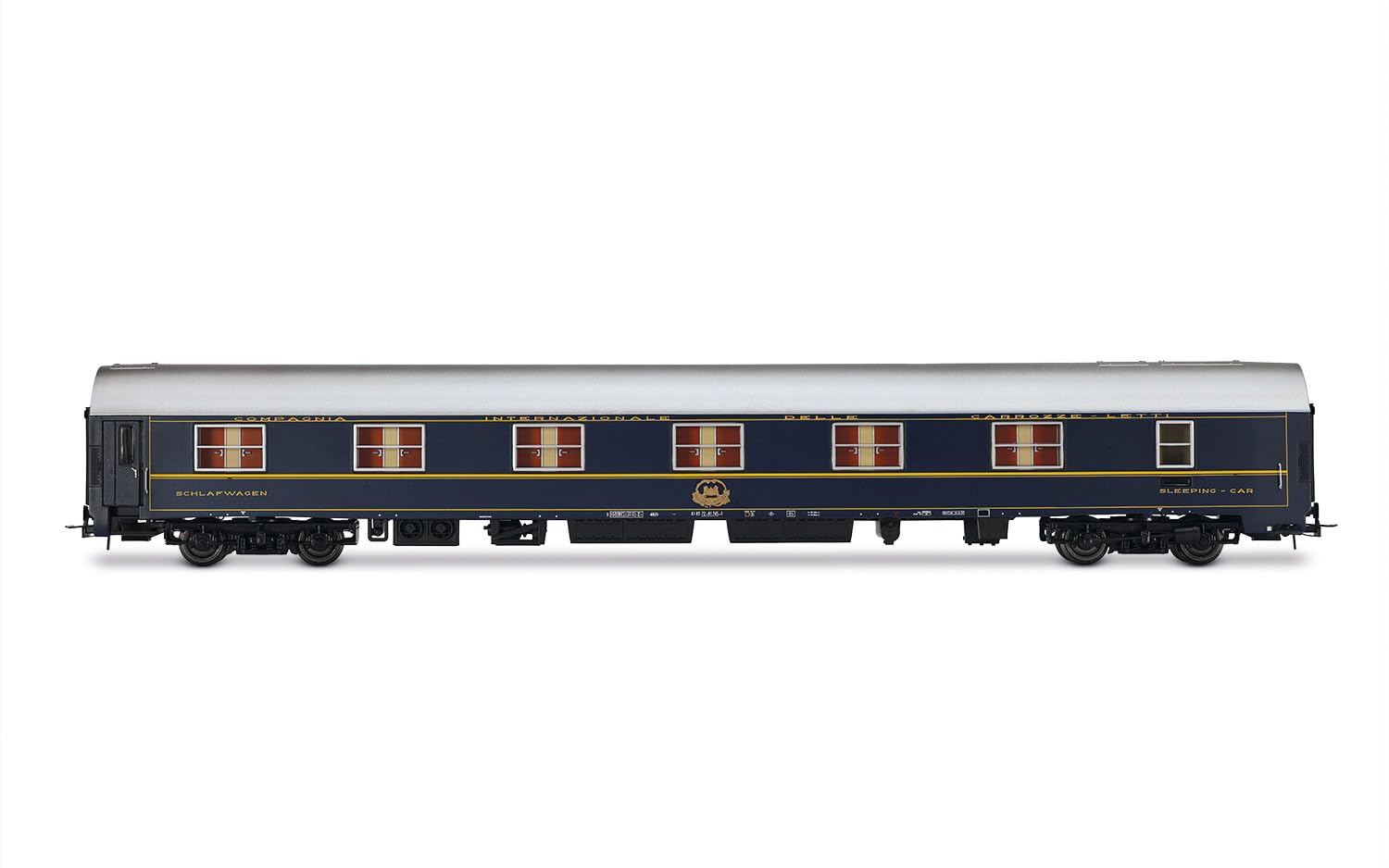 Rivarossi HR4400 FS, Carrozza Letto MU '73 in livrea CIWL con Stemma, EP; IV Carrozze passeggeri