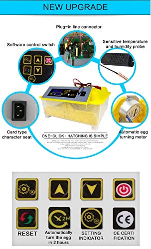 AASSDOO 48 Egg Incubator Automatic Turn Egg Digitale Temperaturregelung Brutmaschine in der Nutztierfütterung für Küken… – Bild 7