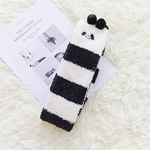 Cute Striped Fluffy Over Knee Socks Stockings Thigh High Long Socks Leg Warmers for Women Girls2