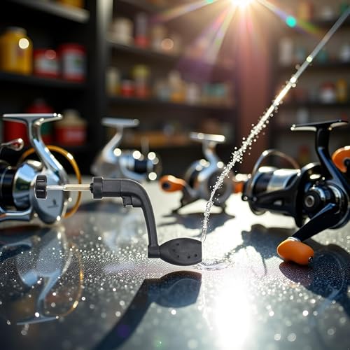 image for Jowxsx Fishing Spinning Reel Handle Grip Replacement, Plastic Fishing 