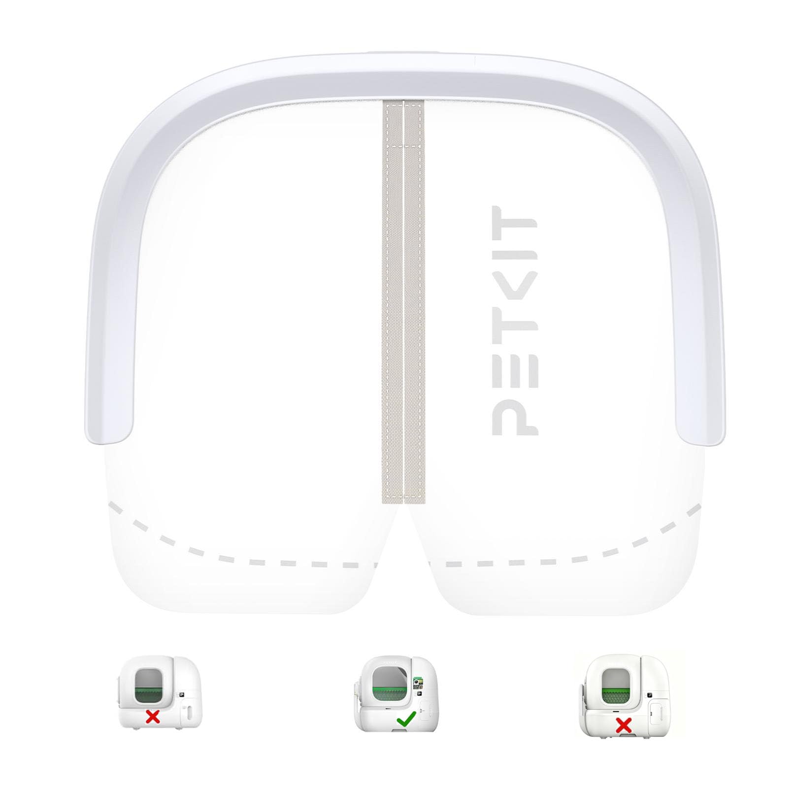 PETKIT Rideau Magnétique Anti-poussière 3.0 pour PUROBOT Max Pro 2 Litiere Autonettoyante, Réduire Les Éclaboussures de Litière (Not Compatible with Pura Max 2/PUROBOT Max Pro/Purobot Ultra)