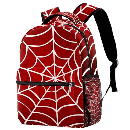 Sac à dos d'araignée blanc pour l'école et le voyage des ados 29x20x40cm
