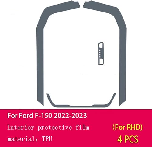 Miniatura 5 de NBHB Car Interior Center Console Transparent TPU Protective Film Anti-Scratch Repair Film Accessories PPFfor Ford F-150 2022-2023