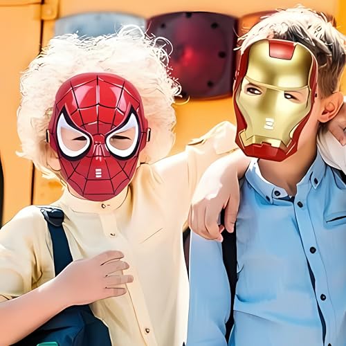 Image of Wanna Party Superhero Mask for Kids-Set of 4 Super hero for Pretend Play Role Pay, Cosplay Costume Mask for Kids