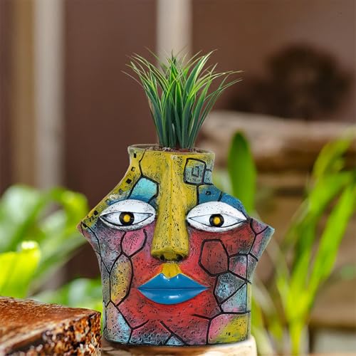 Pot de fleurs abstrait contre la décoloration pour déco de balcon durable