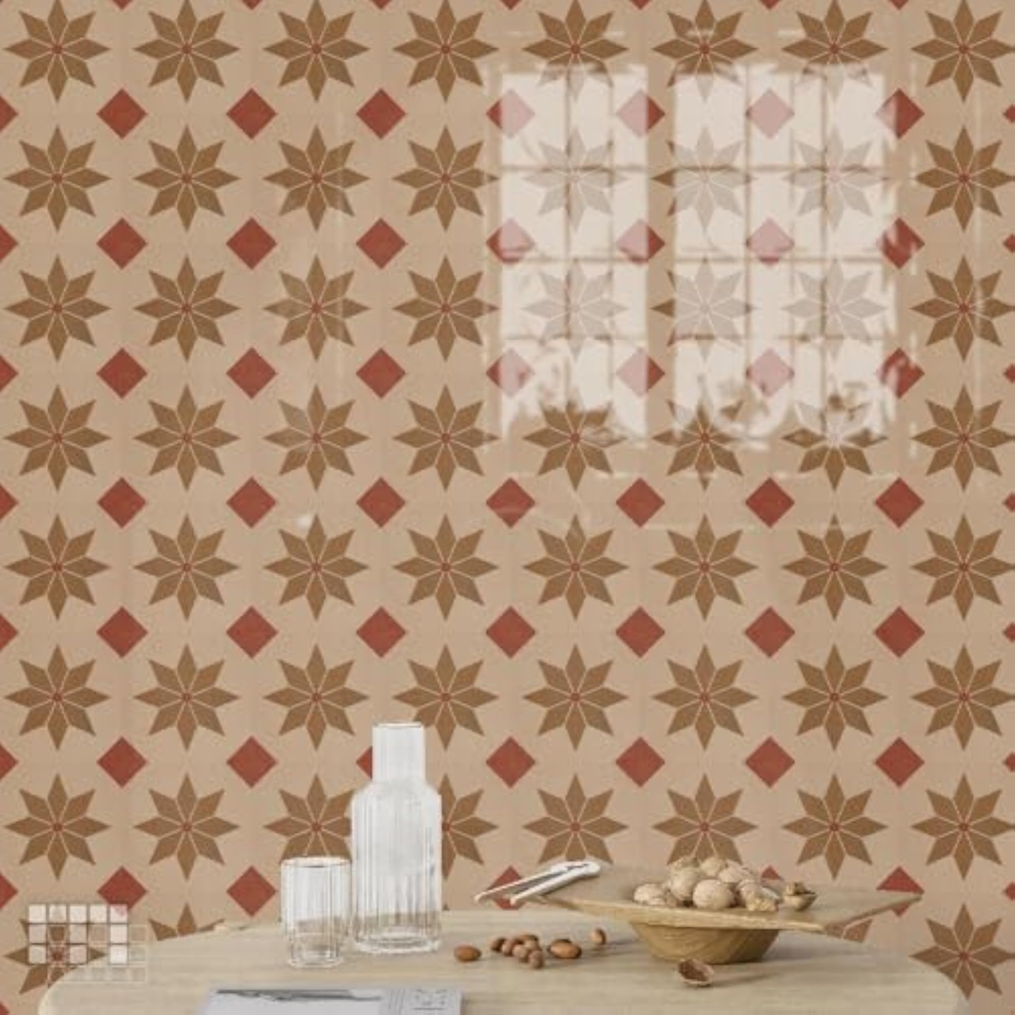 PU Tile Stickers for Kitchen & Bathroom