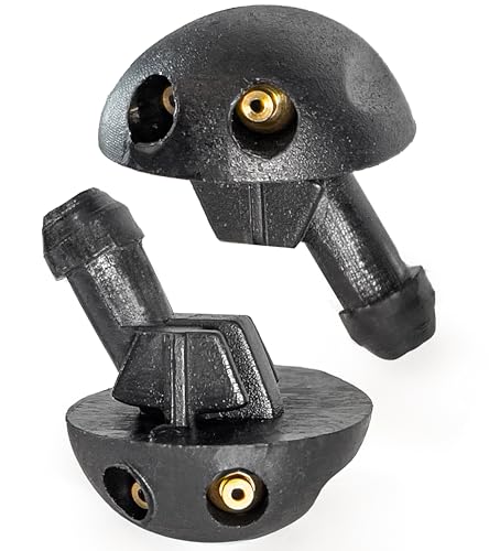Click&Fit 2 boquillas de lavado de parabrisas ajustables para Dacia Sandero Duster Logan Dokker 2004-2021, Renault Megane Scenic 1995-2003 - Boquillas de lavado de parabrisas para 7700846456