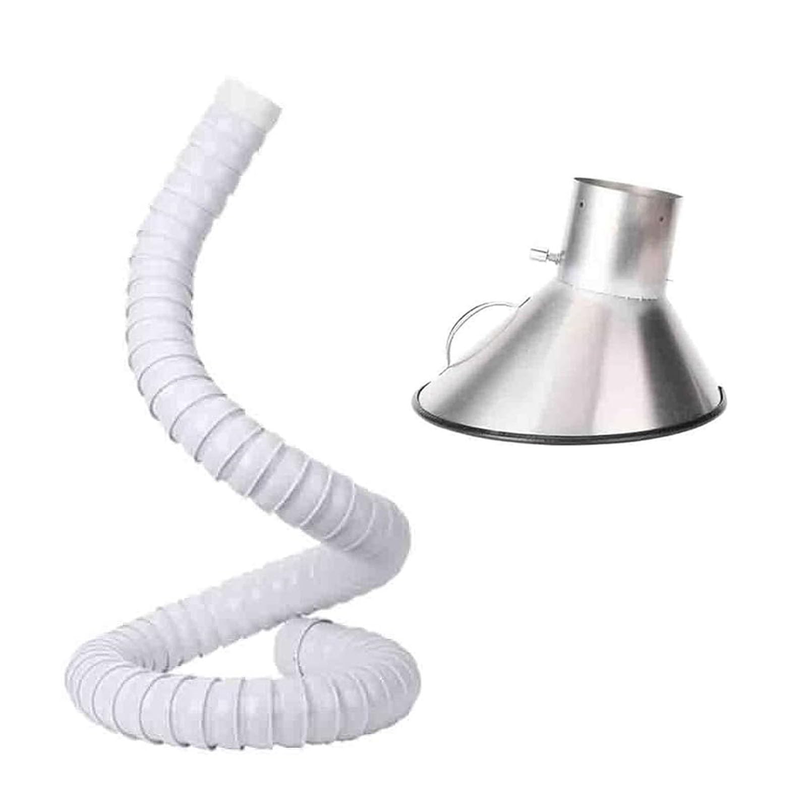 LVSEWOA 3ft Flexible Smoke Extraction Hose for Laser Engravers, Soldering & Welding, 360° Articulated Fume Extractor, 160mm Diameter, Ideal for Laboratory Use