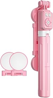 Trípode de selfie – Soporte para teléfonos extensibles, soporte de patas con mando a distancia y luz | Soporte para smartphone ajustable compacto para imágenes familiares, grabación de vídeo