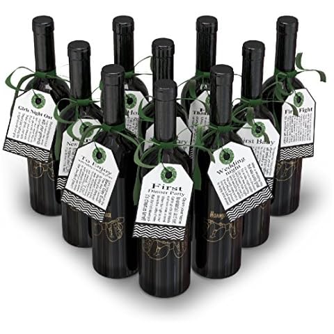 Wedding Milestones Gift Wine Bottle Tags ~ Wedding Gifts ~ Wedding Firsts Gifts ~ Bridal and Engagement Party Gift ~ Tag and Personalize an Individual Bottle of Wine for Someone Special Cover