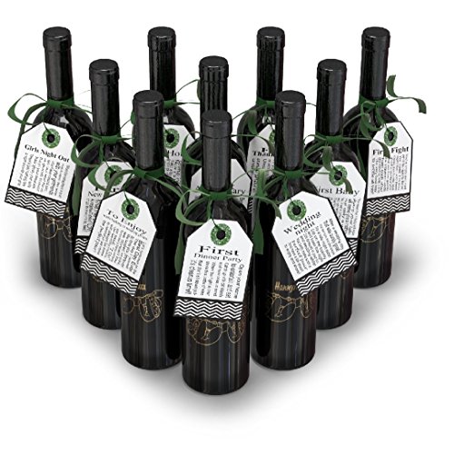 Wedding Milestones Gift Wine Bottle Tags ~ Wedding Gifts ~ Wedding Firsts Gifts ~ Bridal and Engagement Party Gift ~ Tag and Personalize an Individual Bottle of Wine for Someone Special