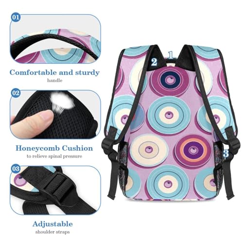 Lot de 2 sacs d'école violets 40cm pour adolescents et étudiants - 4
