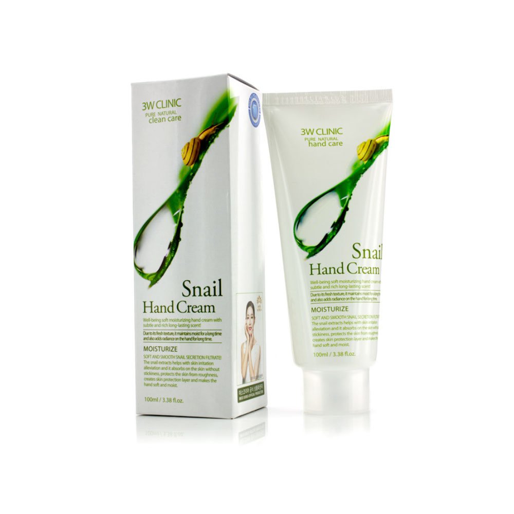 3W Clinic Hand Cream, Snail, 3.38 Ounce