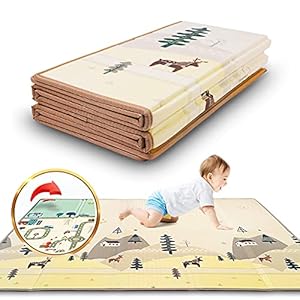 Baby Speelmat 180x200x1.5cm XXL Omkeerbare Foam Vloermat – Baby Speeltapijt – Zintuiglijke Ontwikkeling Speelkleed…