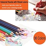 36 Colored Pencils,Quality Coloring Pencils for Adult Coloring Artists Professionals and Colorists, Soft Core, Sketching Drawing Pencils Set Art Supplies for Kid Beginners