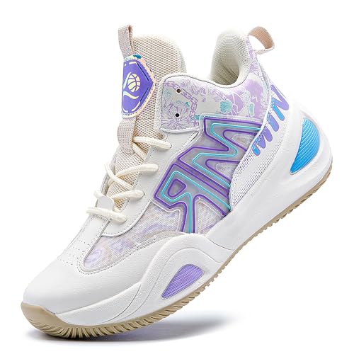 Image of Men's Basketball Shoes Fashionable Breathable Anti Slip Sports Shoes Outdoor Running Fitness Training Shoes