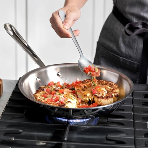 Image of All-Clad D3 Stainless Steel 8 inch Frying Pan- Made in the USA- The Original Bonded Professional Cookware- Oven Safe & Induction Compatible