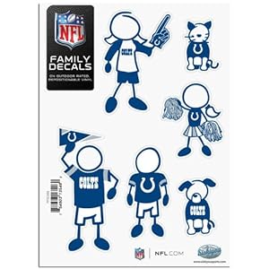 Siskiyou Sports NFL Colts Familienaufkleber-Set, 6 Figuren