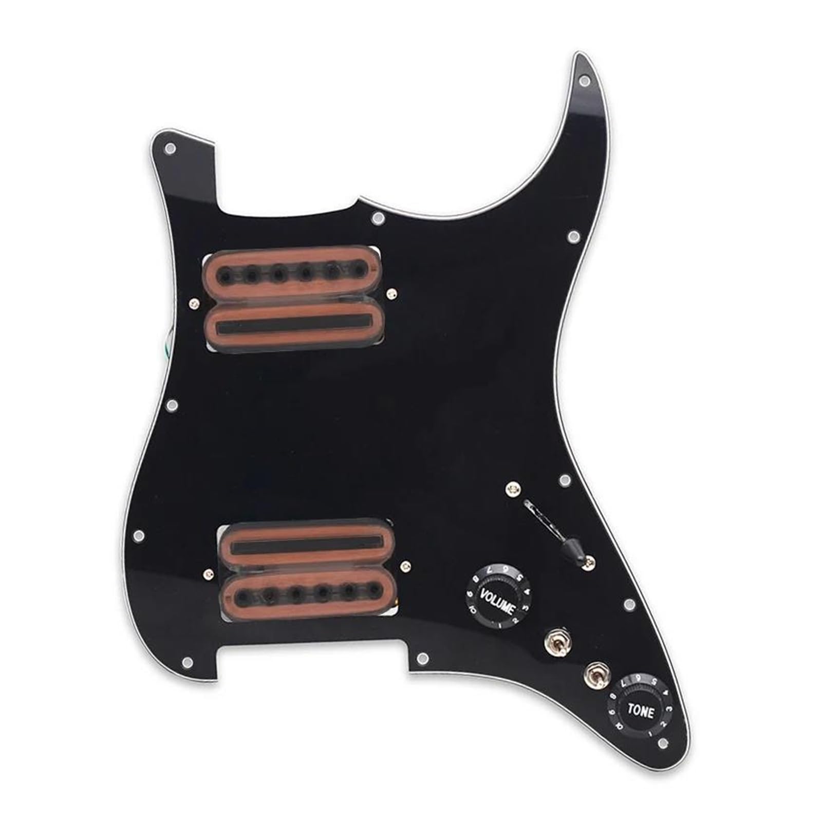 HH Split Gitara Elektryczna Wyjście Śrubowe Z Łbem Sześciokątnym 7.5 K/15 K Wstępnie Załadowane Z Dwiema Podwójnymi Cewkami Pickguard(Bk w T)