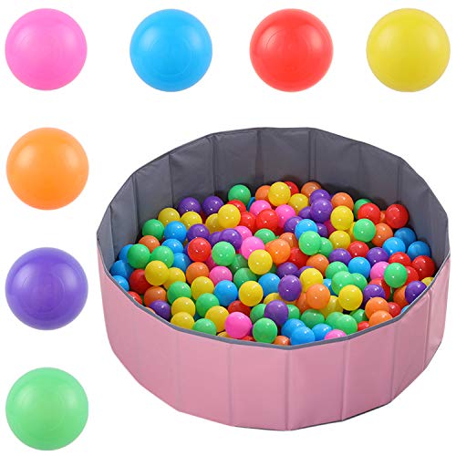 7cm Plastic Toy Balls for Kids - Ideal Baby or Toddler Ball Pit, Ball Pit Play Tent, Baby Pool Water Toys , Kiddie Pool, Party Decoration, Photo Booth Props, 50 Balls (Colorful)
