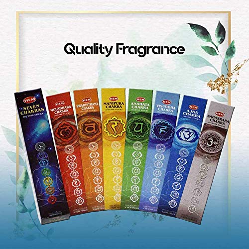 Hem Seven Chakra Pouch, 7 Packs includes 35 Incense Sticks for Meditation, Yoga, Relaxation, Healing and Positivity By Rushant - Image 3