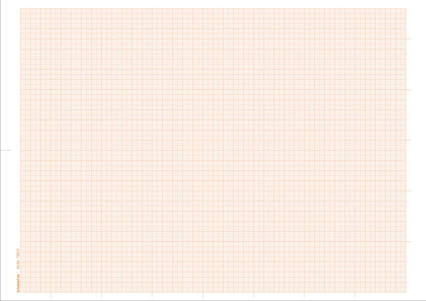 Papel cuadriculado transparente A3-1 mm en color naranja – 25 hojas – 90 g/m²