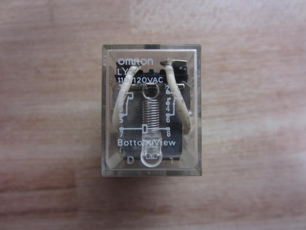 Plug in Relay, 8 Pins, Square, 120VAC