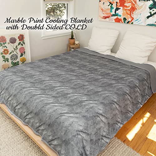 Tametra Cooling Blanket For Hot Sleepers,Tie-Dye Decorative Weighted Blanket Double Sided King Size Breathable Summer Blanket, Q-Max>0.441, For Night Sweats With Laundry Bag #TOP2
