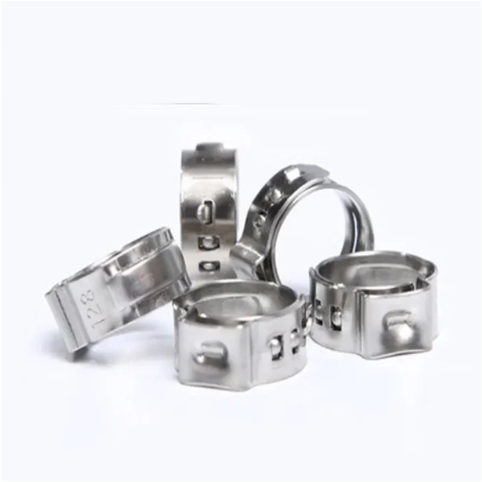 Belovek One Color Hose Clamps Single Ear Stepless Cinch Clamp Rings(9.8-12.3Mm 10Pcs)