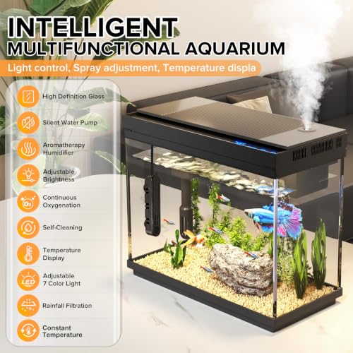 Image of Vehipa 2.4 Gallon Fish Tank Aquarium Starter Kit
