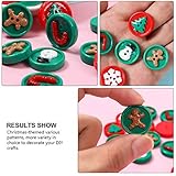Resin Sewing Buttons 50 Pcs Cartoon Buttons with Xmas Tree Snowflake Patterns for Christmas DIY Crafts Sewing Scrapbooking - Image 7